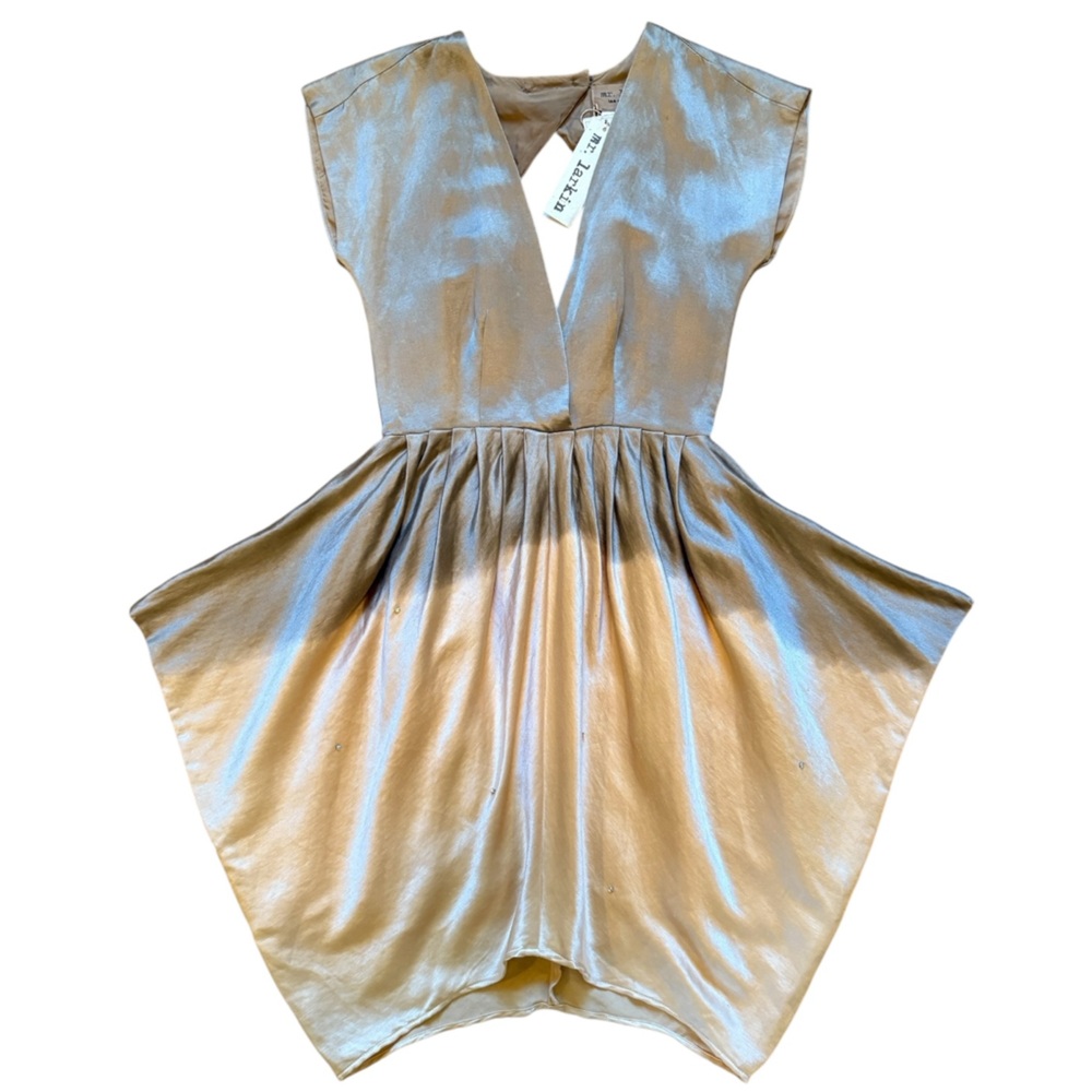 Mr. Larkin Vintage Silk & Hemp Japanese Maple Dyed Ombré Olivia Mini Dress